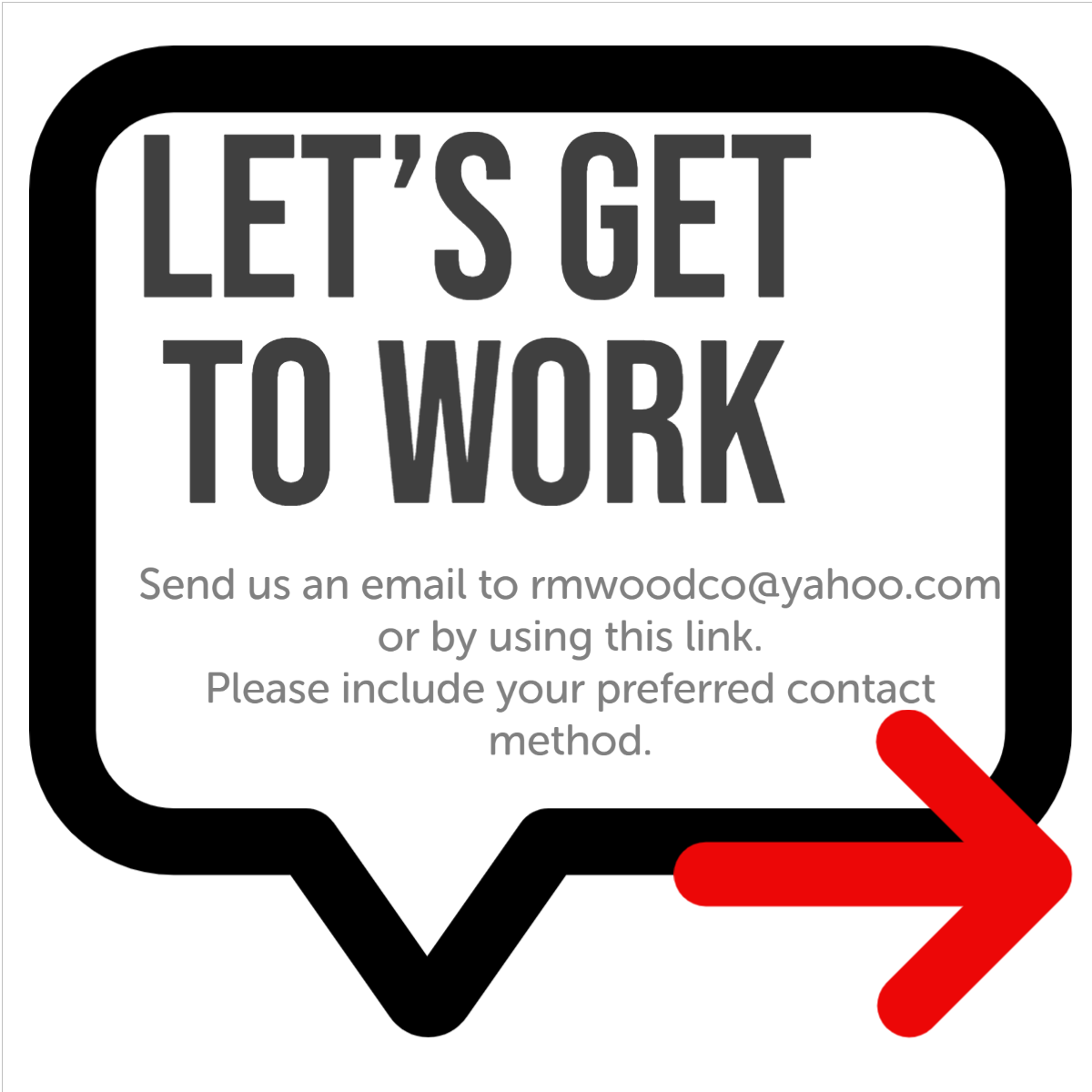 Contact us banner with arrow